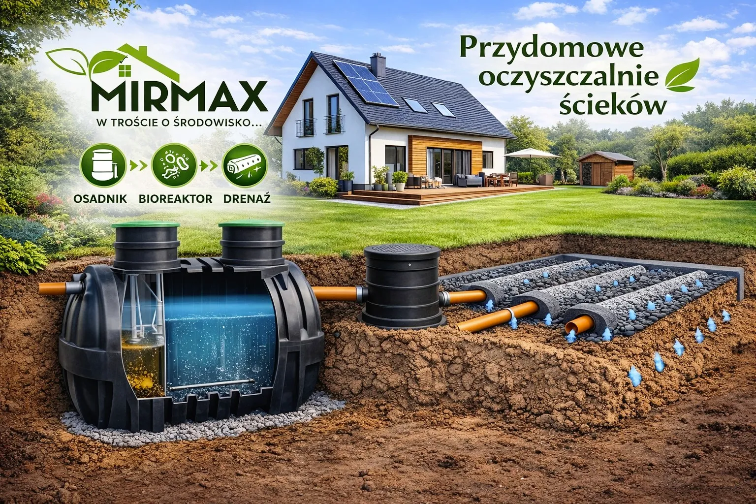 Przydomowa oczyszczalnia ścieków - działanie